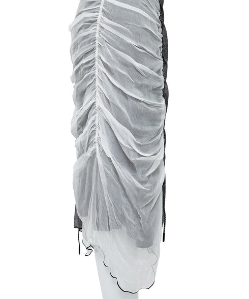 Drape Gather Lace Skirt